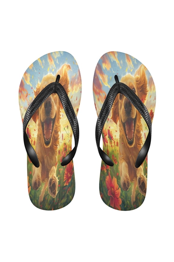 Summer Flip Flops Creatively Golden Sunshine Running Free Simple Beach Sandals