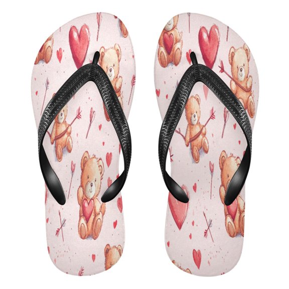 YAZAOOSummer Flip Flops Creatively Heartfelt Hugs Simple Beach Sandals