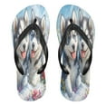thumbnail image 1 of YAZAOOSummer Flip Flops Creatively Huskies in Bloom Simple Beach Sandals, 1 of 8