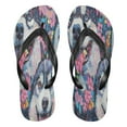 thumbnail image 1 of YAZAOOSummer Flip Flops Creatively Husky Happiness Simple Beach Sandals, 1 of 8