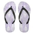 thumbnail image 1 of YAZAOOSummer Flip Flops Creatively Lavender Lace Patterns Simple Beach Sandals, 1 of 8