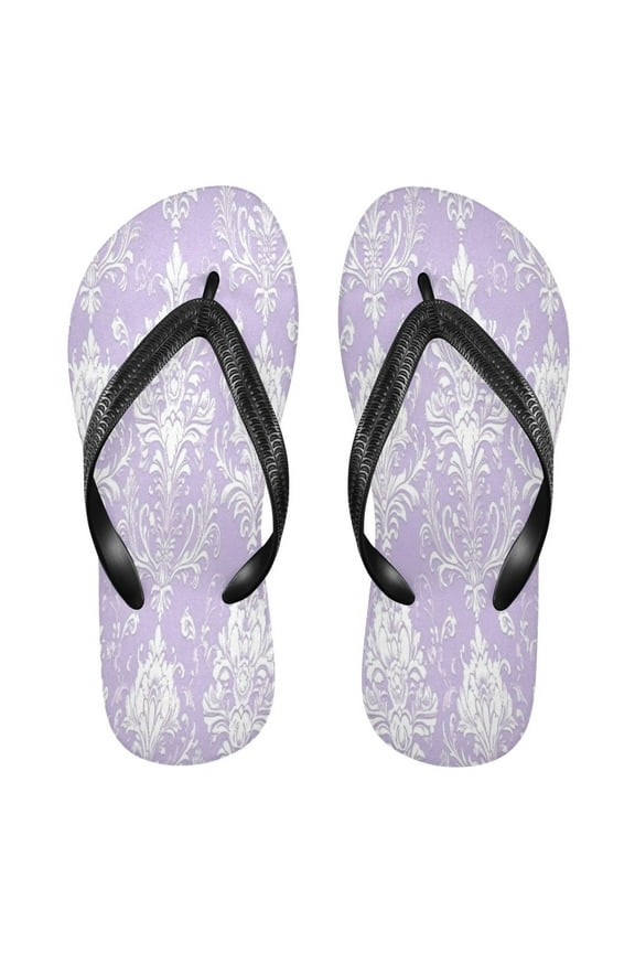 Summer Flip Flops Creatively Lavender Lace Patterns Simple Beach Sandals