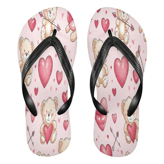 YAZAOOSummer Flip Flops Creatively Love Parade Simple Beach Sandals