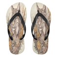 thumbnail image 1 of YAZAOOSummer Flip Flops Creatively Lynx in Bloom Simple Beach Sandals, 1 of 8