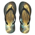 thumbnail image 1 of YAZAOOSummer Flip Flops Creatively Moonlit Ocean Reflection Simple Beach Sandals, 1 of 8