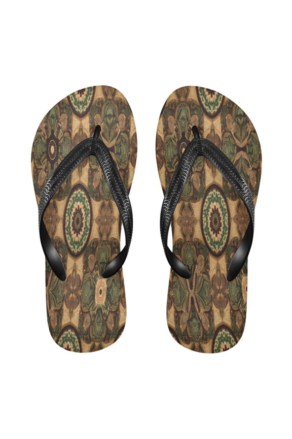 Summer Flip Flops Creatively Nature's Mandala Simple Beach Sandals