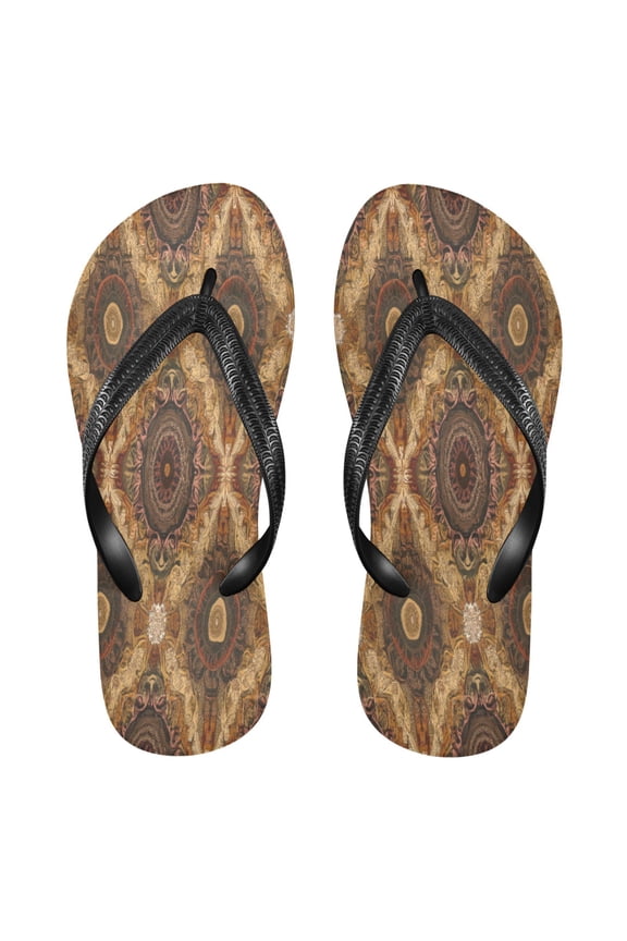Summer Flip Flops Creatively Ornate Tapestry Simple Beach Sandals