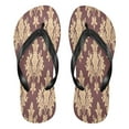 thumbnail image 1 of YAZAOOSummer Flip Flops Creatively Regal Crimson Damask Simple Beach Sandals, 1 of 8