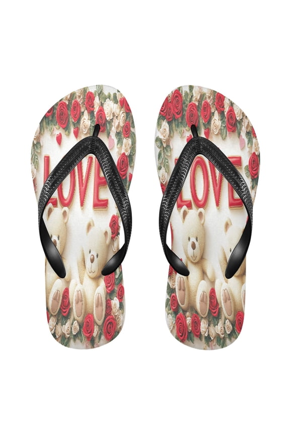 Summer Flip Flops Creatively Romantic Bears Simple Beach Sandals
