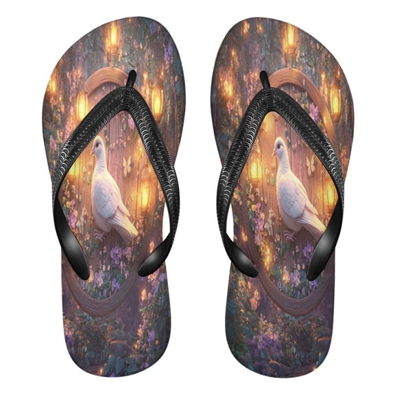 YAZAOOSummer Flip Flops Creatively Serene Songbird Simple Beach Sandals