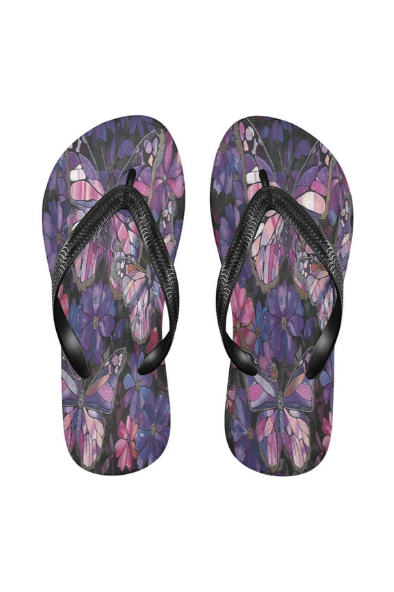 Summer Flip Flops Creatively Stained Glass Flutter Simple Beach Sandals