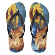 YAZAOOSummer Flip Flops Creatively Sunlit Slumber Simple Beach Sandals
