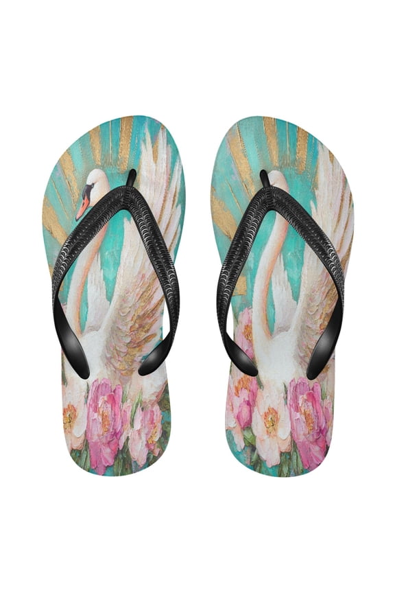 Summer Flip Flops Creatively Sunlit Swan Bouquet Simple Beach Sandals