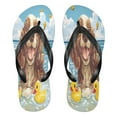 thumbnail image 1 of YAZAOOSummer Flip Flops Creatively Sunny Splash Simple Beach Sandals, 1 of 8
