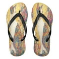 thumbnail image 1 of YAZAOOSummer Flip Flops Creatively The Colorful Cat Simple Beach Sandals, 1 of 8