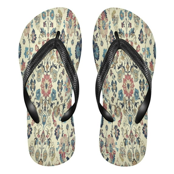 YAZAOOSummer Flip Flops Creatively Timeless Garden Tapestry Simple Beach Sandals