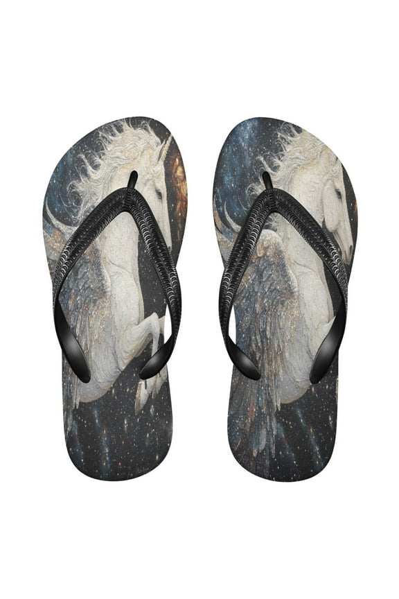 Summer Flip Flops Creatively Unicorn Pegasus Simple Beach Sandals