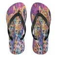 thumbnail image 1 of YAZAOOSummer Flip Flops Creatively Vibrant Leopard Duo Simple Beach Sandals, 1 of 8