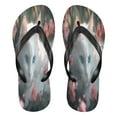 thumbnail image 1 of YAZAOOSummer Flip Flops Creatively White Cat Simple Beach Sandals, 1 of 8