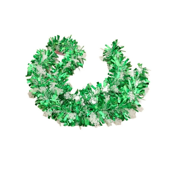 YAZHPA 1.8M Chunky Tinsel Christmas Tree Wedding party Decoration Home Xmas Garland, Green