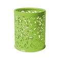 thumbnail image 1 of YAZHPA 1 Pack Hollow Rose Flower Pattern Metal Pen Pencil Pot Cup Holder Desk Container Organizer for Desktop Office, Green, 1 of 9
