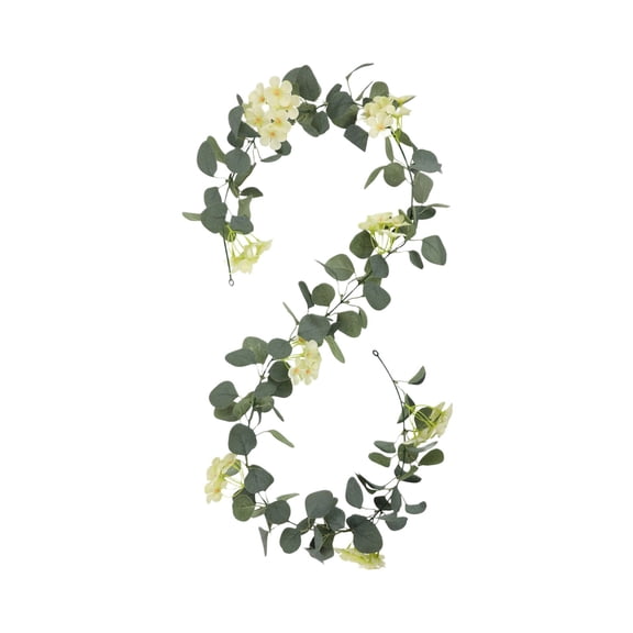 YAZHPA 1 Pieces Artificial Flower Garland, 70inch Artificial Vine Fake Flower Garland Floral Garland Faux Silk Hanging Vine Rose Ivy Vines for Wedding Party Wall Garden Decor Green