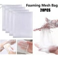 thumbnail image 1 of YAZHPA 20 Pcs Mesh Soap Sack Saver Pouch Drawstring Holder Bags for Making Bubbles non-toxic, 1 of 4