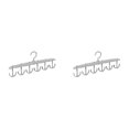 thumbnail image 1 of YAZHPA 2pcs Rotatable 6-Hook Belt and Tie Hanger Rack, Multi-Functional Scarf Organizer for Closet Storage, Men’s Belt Organizer, Space-Saving Accessory Hanging Rack,Gray, 1 of 8
