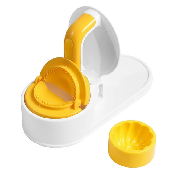 YAZHPA 3 in 1 Dumpling Maker Machine, Dough Presser Dumpling Press Wrapper, Home DIY Bao Bun Empanada Mold Making Tool (White)