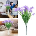 YAZHPA 4packs Plastic Artificial Flower Silk Flower Home Flower