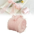 thumbnail image 1 of YAZHPA 5 Yards Frayed Edged Chiffon Silk Ribbon Bouquets for Wedding Invitations, Bridal Bouquets,Gift Ribbon,Craft DIY Decor-Pink, 1 of 9