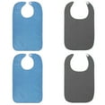 thumbnail image 1 of YAZHPA Adult Bibs for Men & Adult Bibs for Women, Reusable Terry Cloth Bibs Adults Towel Bib for Eating, Bibs for Adults Senior Citizens(4 Pack, Blue+Gray), 1 of 6