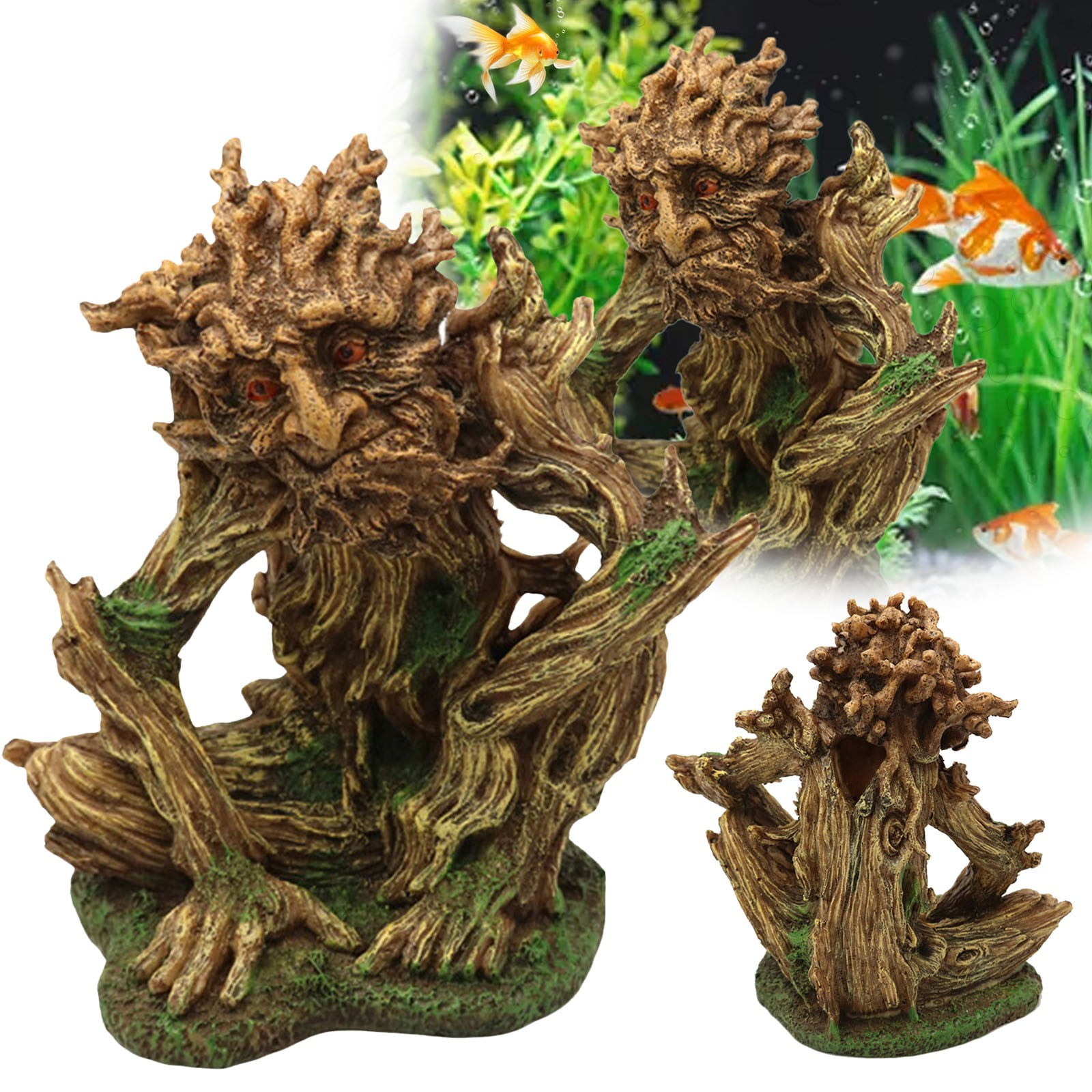 YAZHPA Aquarium Decoration， Artificial Tree Hideout Aquarium Landscaping Simulation Driftwood Fish Tank Resin Decoration For Aquarium Tree Root Log Ornament Decoration