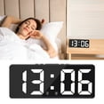YAZHPA Clock Digital LED Desk Alarm Clock Large Display 3 Inches USB