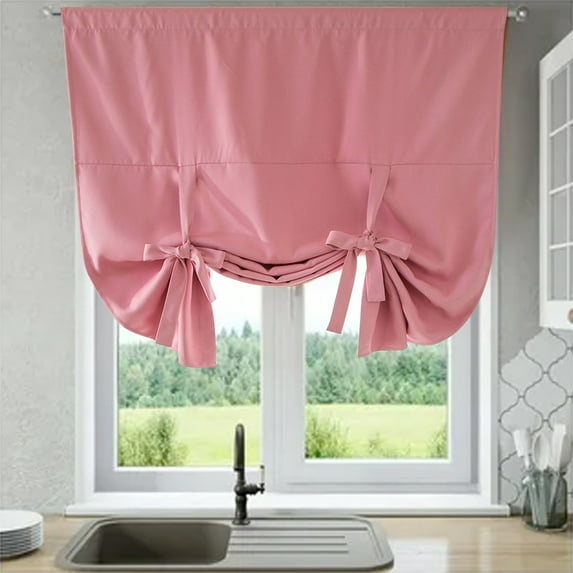 YAZHPA Curtain Check Lace Up Curtains For Windows 46 X 63 Inch Rod Pocket Translucent Filter Curtains For Kitchen Bedroom Living Room Doors And Windows Farmhouse 1 Panel