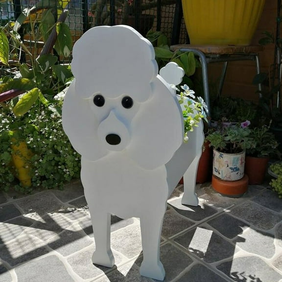 YAZHPA Flower Pots 1PCS Garden Flower Pot Pet Poodle Chihuahua Animal Planters Flower Pot Pet Planter Storage Containers Pet Planters Garden Pet Pet Storage Pots Decorative Ornaments Animal Shaped