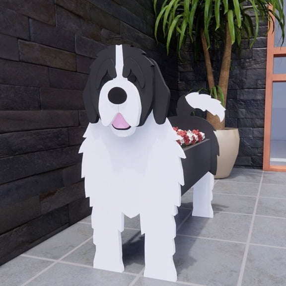 YAZHPA Flower Pots 1PCS Garden Flower Pot Poodle Chihuahua Animal Planters Flower Pot Planter Storage Containers Planters Garden Pet Storage Pots Decorative Ornaments Animal Shaped