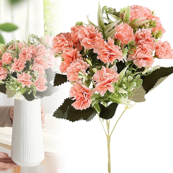 YAZHPA Hydrangea Artificial Flower 1pcs Realistic Faux Silk Hydrangeas Fake Flowers Bouquets Arrangements Decor for Wedding Spring Mother's Day, Home Table Decorations, Sunset Pink Flower