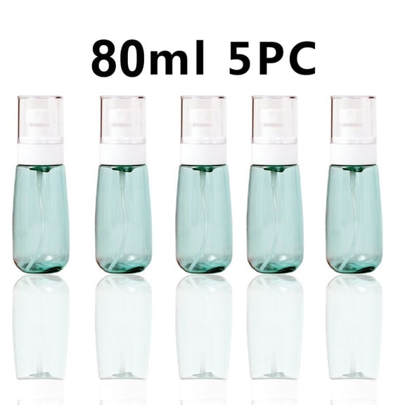 YAZHPA Pack 5 Small Spray Bottle Travel Size 3oz/80ml - Fine Mist Mini Empty Spray Bottles - Leak Proof - for Toners, Face & Hair Mist-Blue