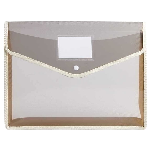 YAZHPA Plastic Expanding File Folder with Closure, No Dividers, Large Capacity, Fits Letter / A4 Size - 1 Pack Khaki