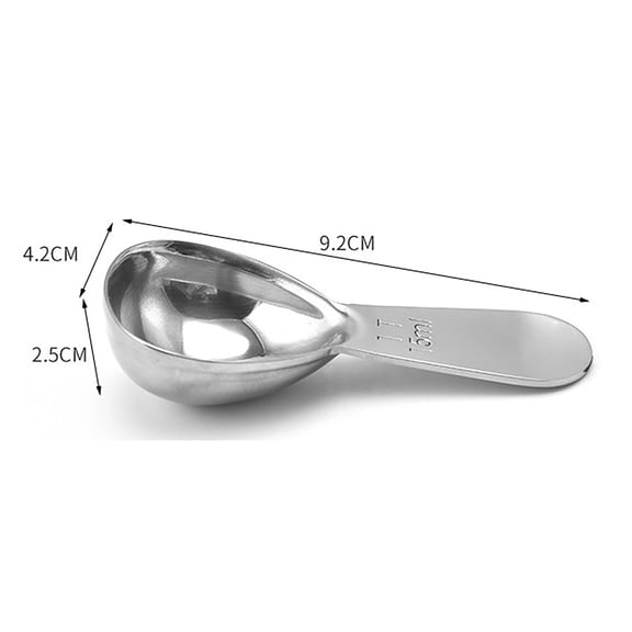 YAZHPA Stainless Steel Measuring Coffee Scoop Tablespoon Short Handle Tablespoon (15ml) Tableware