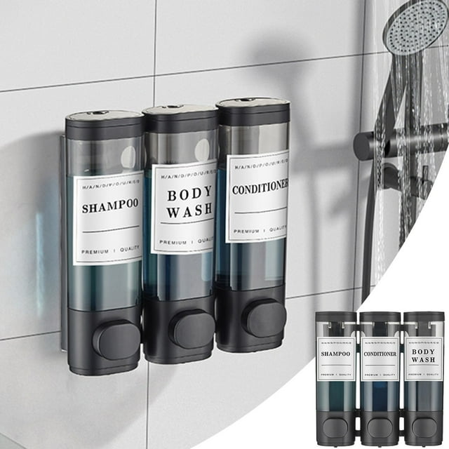 YAZHPA Storage Containers Shampoo And Conditioner Dispenser Shower Soap