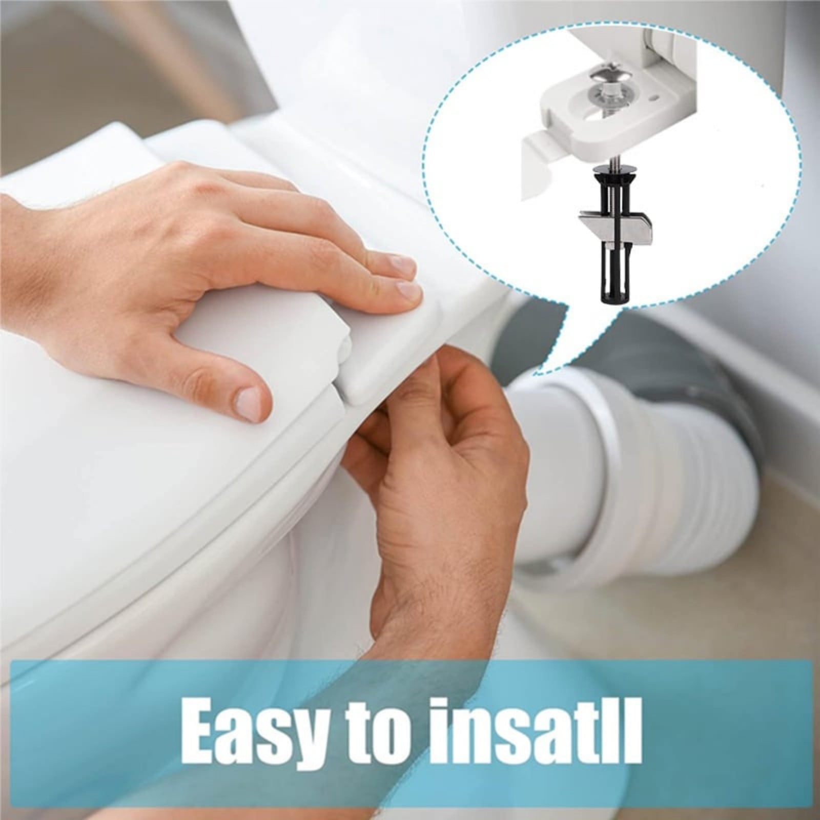 YAZHPA Toilet Fixing Screws Stainless Steel Toilet Seat Bolts Replacement Toilet