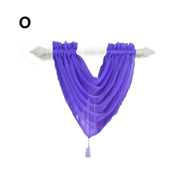 YAZHPA Voile Curtain Swags All Colours Pelmet Valance Net Curtains