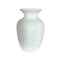 YAZHPA White Ceramic Flower Vase, Large Unique Wheat Ear Textured Modern Large Vases for Trendy Home Decor Living Room Entryway Shelf Office Rustic Table Centerpiece