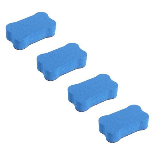 YAZHPA Whiteboard Eraser 4Pcs Blue Small Magnetic Dry Eraser Chalkboard ...