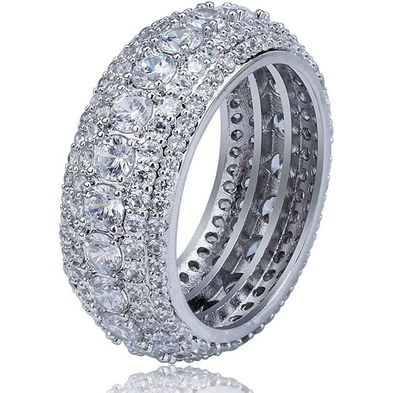 Iced out band clearance ring