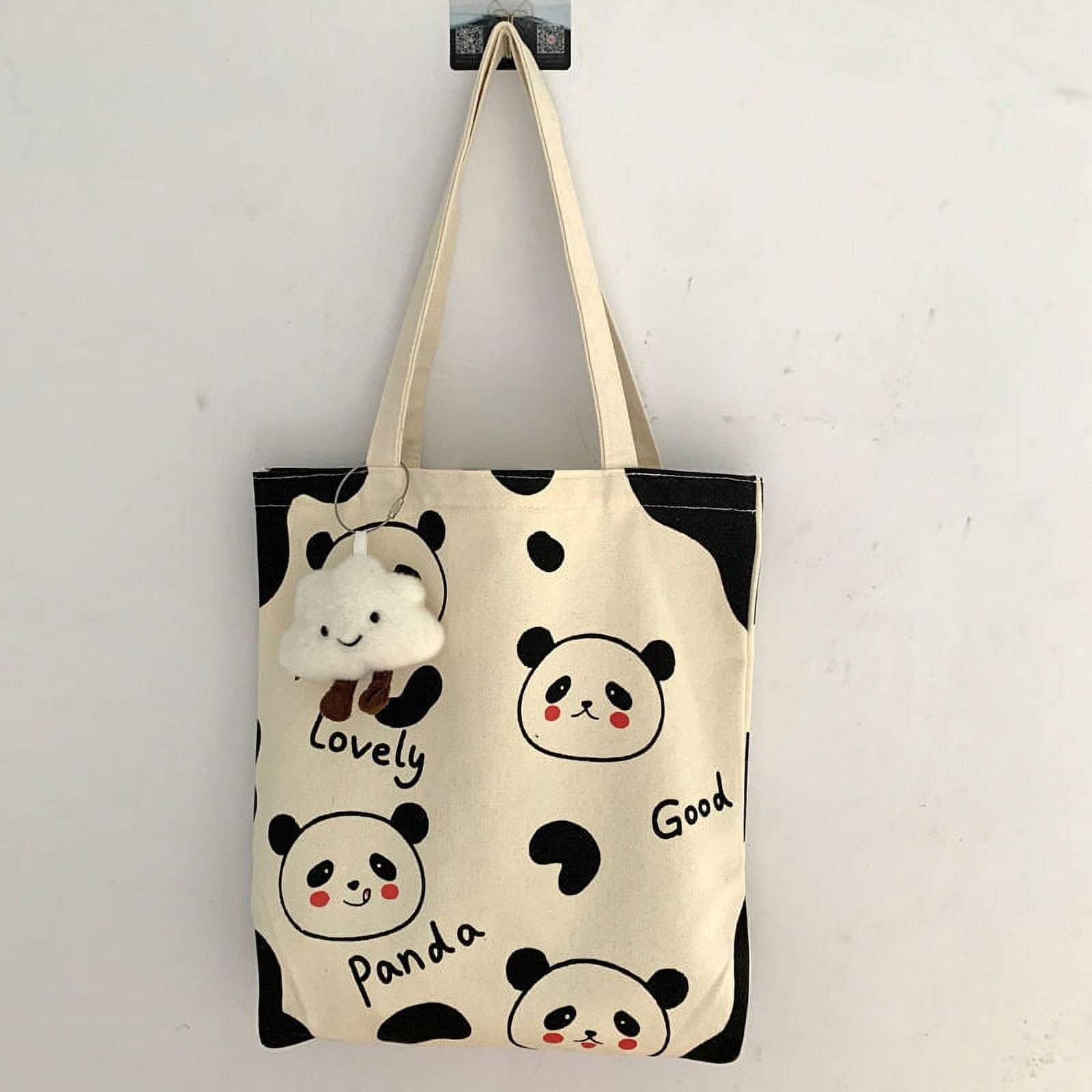 YAZI Canvas Tote Bag Hello Kitty Shopping Bag Gym Bag Lunch Bag