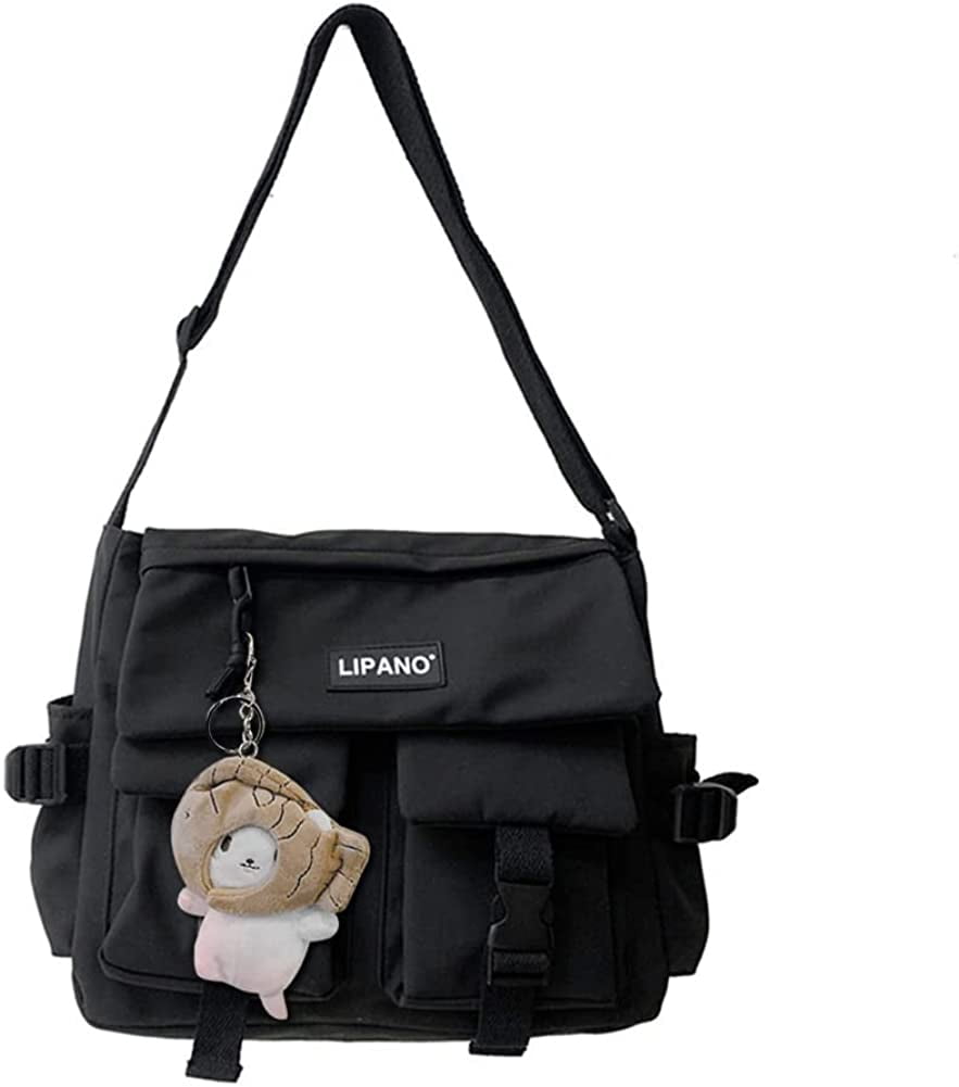 DanceeMangoos Cute Messenger Bag for Women Kawaii Shoulder Crossbody Bag  with Kawaii Accessories Aesthetic Tote Bag Cute Japanese Schoolbag