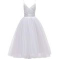 thumbnail image 1 of YAZI  Flower Girls Lace Bridesmaid Dress Long A Line Wedding Pageant Dresses Tulle Party Gown, 1 of 13
